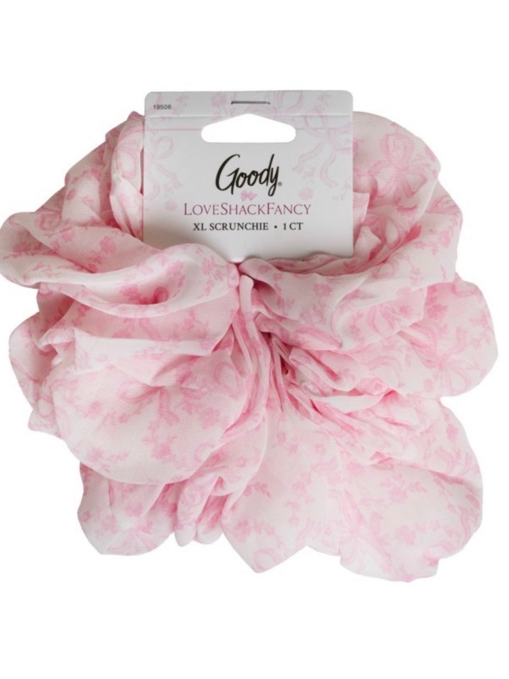 LoveShackFancy Pink Floral Oversized Scrunchie